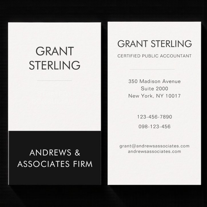 Simple Modern Certified Public Accountant Cpa Business Card
