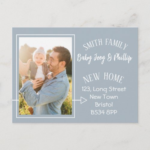 Simple Modern Change of address Photo postcard