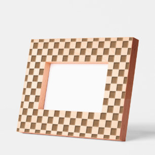 Simple Modern Checkerboard Pattern Photo Picture Engraved Frames