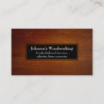 Simple Modern Cherry Carpentry Construction Business Card