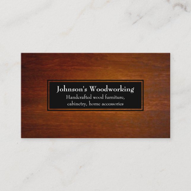 Simple Modern Cherry Carpentry Construction Business Card (Front)