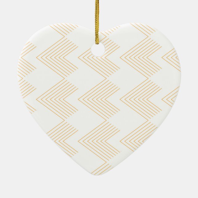 Simple, modern chevron arrow shape graphic pattern ceramic ornament (Back)