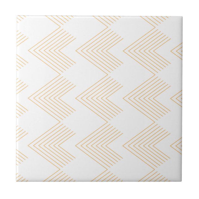 Simple, modern chevron arrow shape graphic pattern ceramic tile (Front)