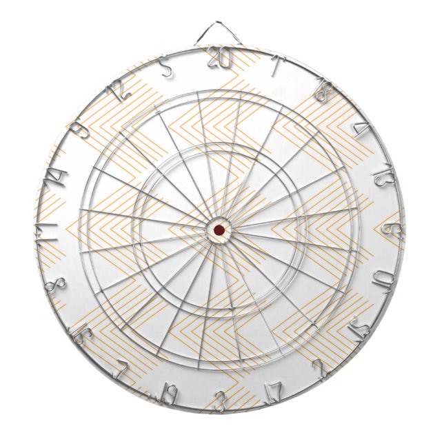 Simple, modern chevron arrow shape graphic pattern dart board (Front)