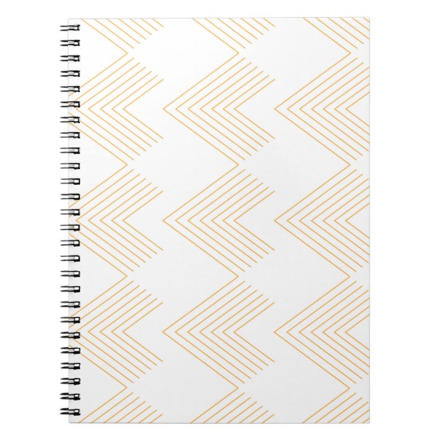 Simple, modern chevron arrow shape graphic pattern notebook (Front)