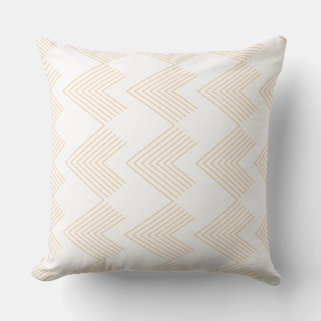 Simple, modern chevron arrow shape graphic pattern throw pillow (Front)