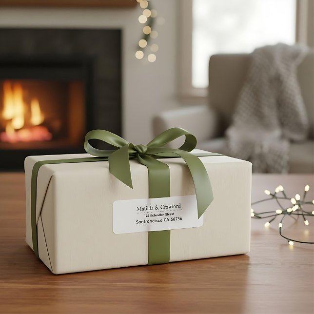 Simple modern chic elegant minimal return address label (Creator Uploaded)