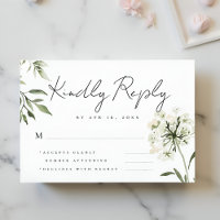 Simple Modern Chic Floral Memories Memorial Reply