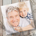 Simple Modern Chic Frame Grandpa Photo Holiday Magnet<br><div class="desc">Design is composed of modern chic typography with sans serif and serif font. Add a custom photo of grandpa and year.</div>