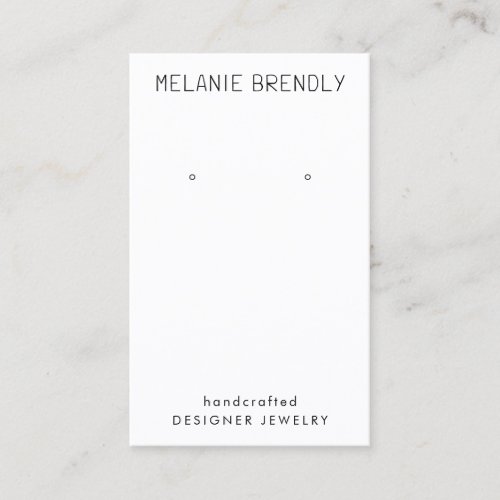 Simple Modern Chic Jewelry Earring Display Business Card