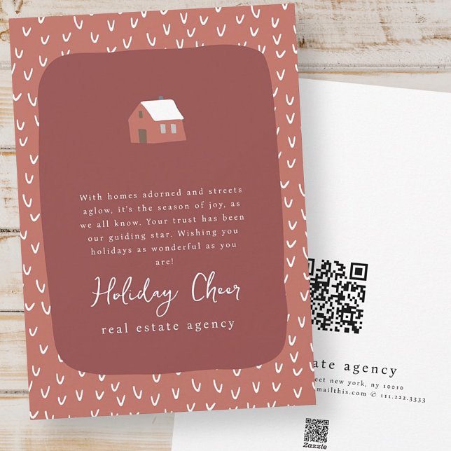 Simple Modern Chic Real Estate Business Holiday Card (Creator Uploaded)