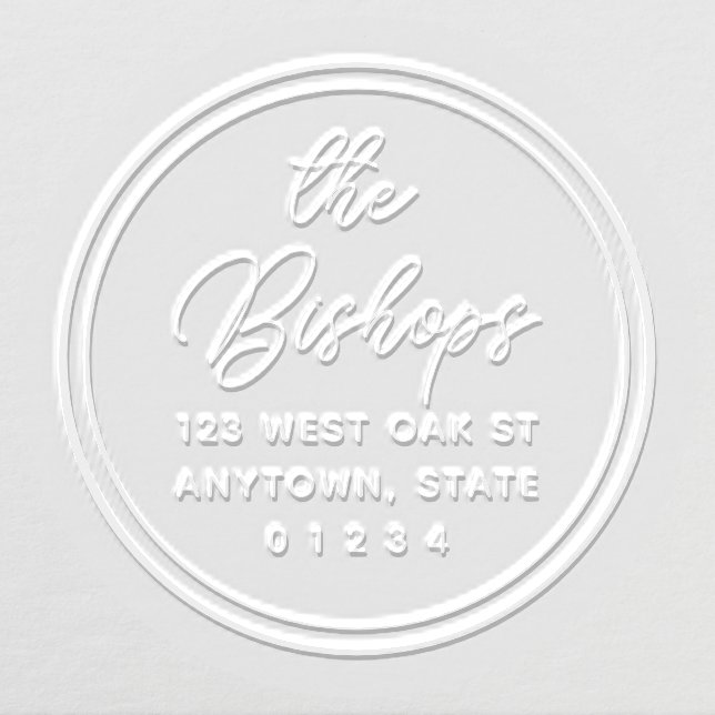 Simple Modern Chic Return Address Embosser (Design)