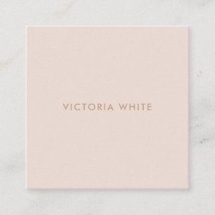 Simple Modern Chic Unique Pale Blush Square Business Card