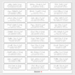 Simple Modern Chic Wedding Guest Names Address Sticker<br><div class="desc">Composed of simple sans serif and modern serif typography. These elements are simple,  elegant,  and modern. This has 30 stickers. 
 
 This is designed by White Paper Birch Co. exclusive for Zazzle.
 
 Available here:
 http://www.zazzle.com/store/whitepaperbirch</div>