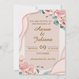 Simple Modern Chic Wedding Invitation