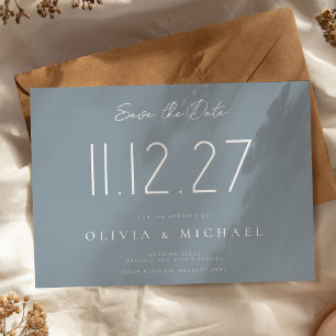 Simple Modern Chic Wedding Non-Photo Save The Date