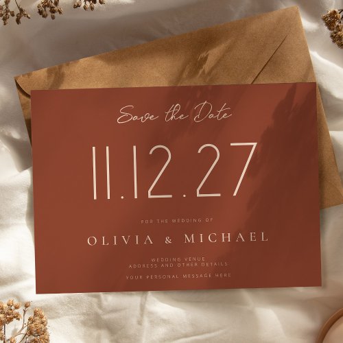Simple Modern Chic Wedding Non_Photo Save The Date