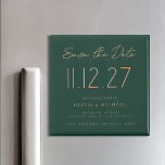 Simple Modern Chic Wedding Non-Photo Save The Date Magnet<br><div class="desc">A simple modern save the date magnet. Personalize this chic black and white design to have your wedding date,  names and details.</div>