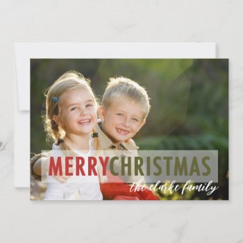 Simple Modern Christmas Photo Holiday Card by epclarke at Zazzle