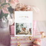 Simple Modern Christmas Photo | Joyful Holiday Cards<br><div class="desc">Simple Modern Christmas Photo | Joyful Holiday</div>