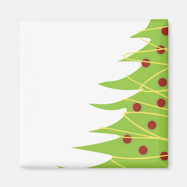 Simple Modern Christmas Tree Magnet (Front)