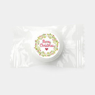 Simple Modern Christmas Wreath Custom Life Saver® Mints