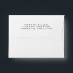 Simple Modern Classic Black Formal Name Address Envelope<br><div class="desc">Simple Modern Classic Black Name Address envelope</div>