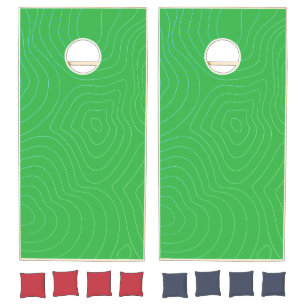 Simple Modern Classic Green Cornhole Set