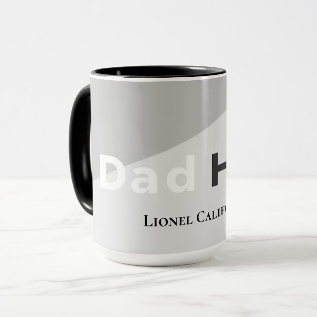 Simple Modern Clean Minimalist Dad Hero Gift Mug (Front Left)