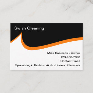 Simple Modern Cleaning Service Business Card