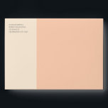 Simple Modern Color Block Apricot Cream Wedding Envelope<br><div class="desc">This modern wedding envelope design features color block in matching color tones - apricot and cream - and your return address of choice on the front. The perfect choice to send out modern wedding invitations,  bridal shower invitations or birthday invitations.</div>