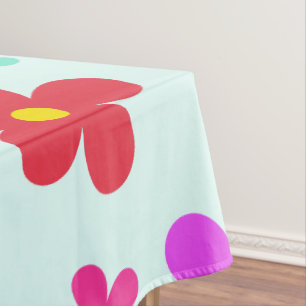 Simple Modern Colorful daisy flowers birthday part Tablecloth