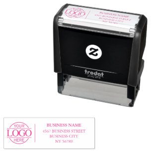 Simple Modern Company Business Logo Return Address Self-inking Stamp