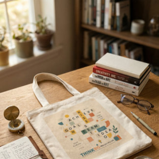 Simple modern contemporary trendy cool tote bag