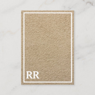Simple Modern Cool Kraft Paper Black Monogram Business Card
