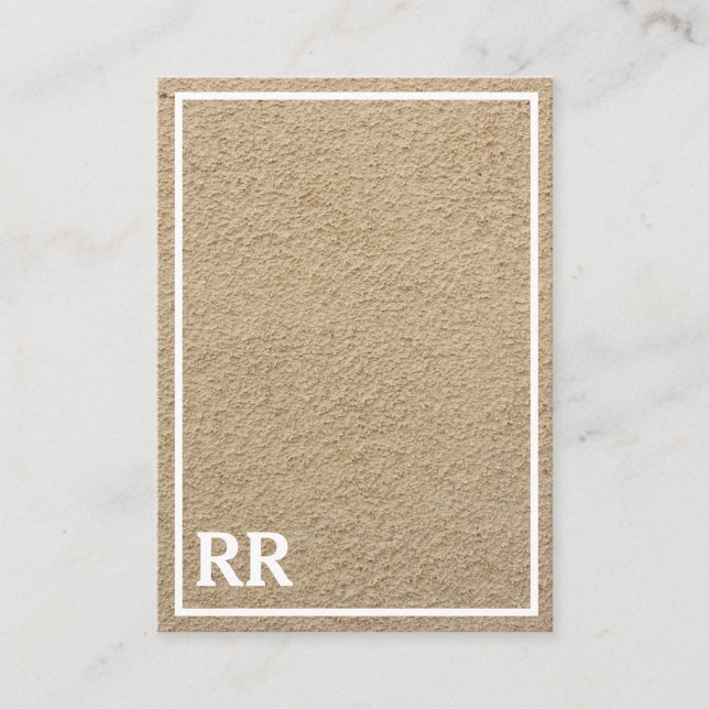 Simple Modern Cool Kraft Paper Black Monogram Business Card (Front)