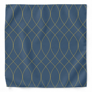 Simple, modern, cool, trendy curvy, wavy lines bandana