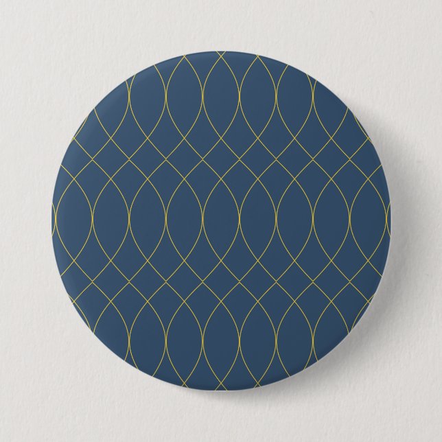 Simple, modern, cool, trendy curvy, wavy lines button (Front)