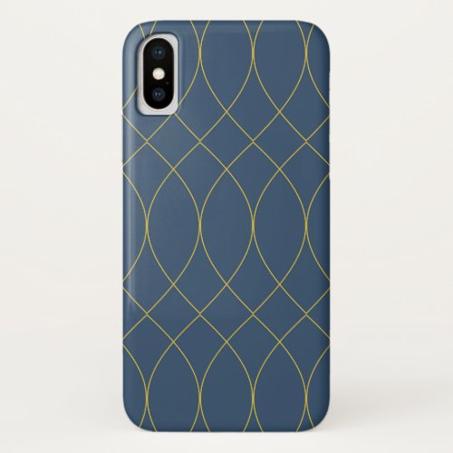 Simple modern cool trendy curvy wavy lines iPhone XS case