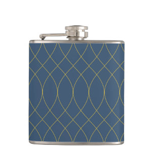 Simple, modern, cool, trendy curvy, wavy lines flask