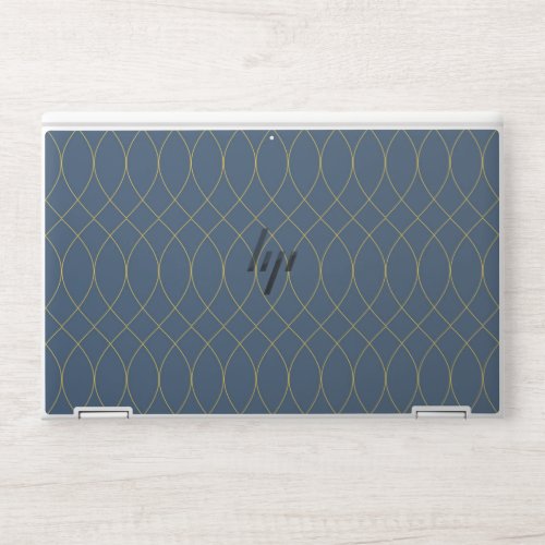 Simple modern cool trendy curvy wavy lines HP laptop skin