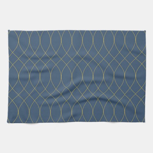 Simple modern cool trendy curvy wavy lines kitchen towel
