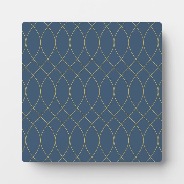 Simple, modern, cool, trendy curvy, wavy lines plaque (Front)