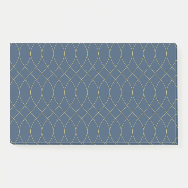 Simple, modern, cool, trendy curvy, wavy lines post-it notes (Front)