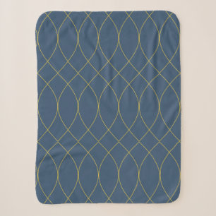 Simple, modern, cool, trendy curvy, wavy lines sherpa blanket