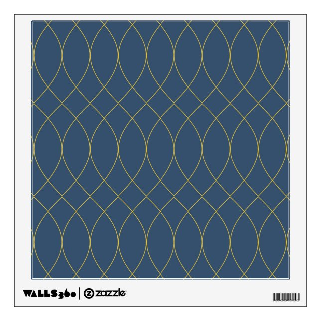 Simple, modern, cool, trendy curvy, wavy lines wall decal (Front)