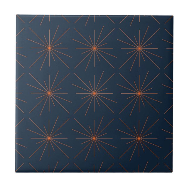 Simple, modern, cool, trendy light / star abstract ceramic tile (Front)