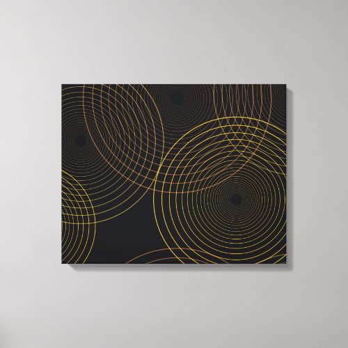 Simple modern cool trendy thin line circles canvas print
