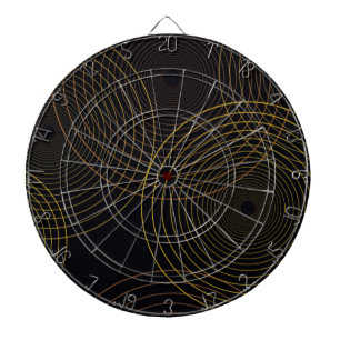 Simple, modern, cool, trendy thin line circles dart board