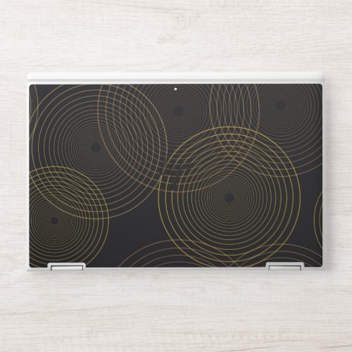 Simple modern cool trendy thin line circles HP laptop skin